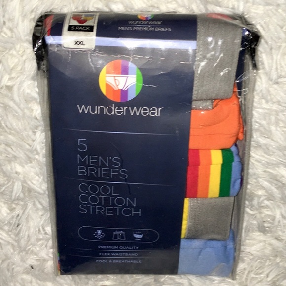 XXL Wunderwear 5Pack Men’s Briefs Soft Multicolor - Picture 6 of 9
